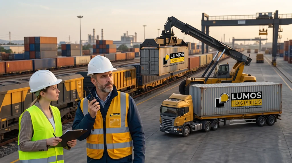 Konteyner terminalinde proje ve intermodal taşıma operasyonu